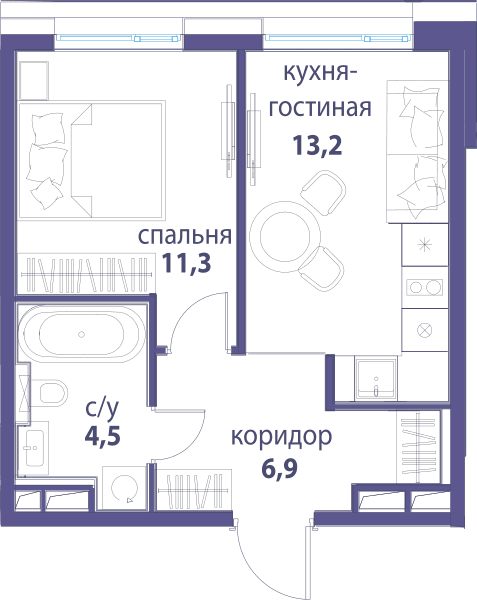 Символ, Вдохновение Москва — планировка 1