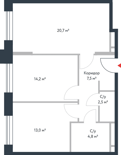 Riverpark Москва — планировка 3