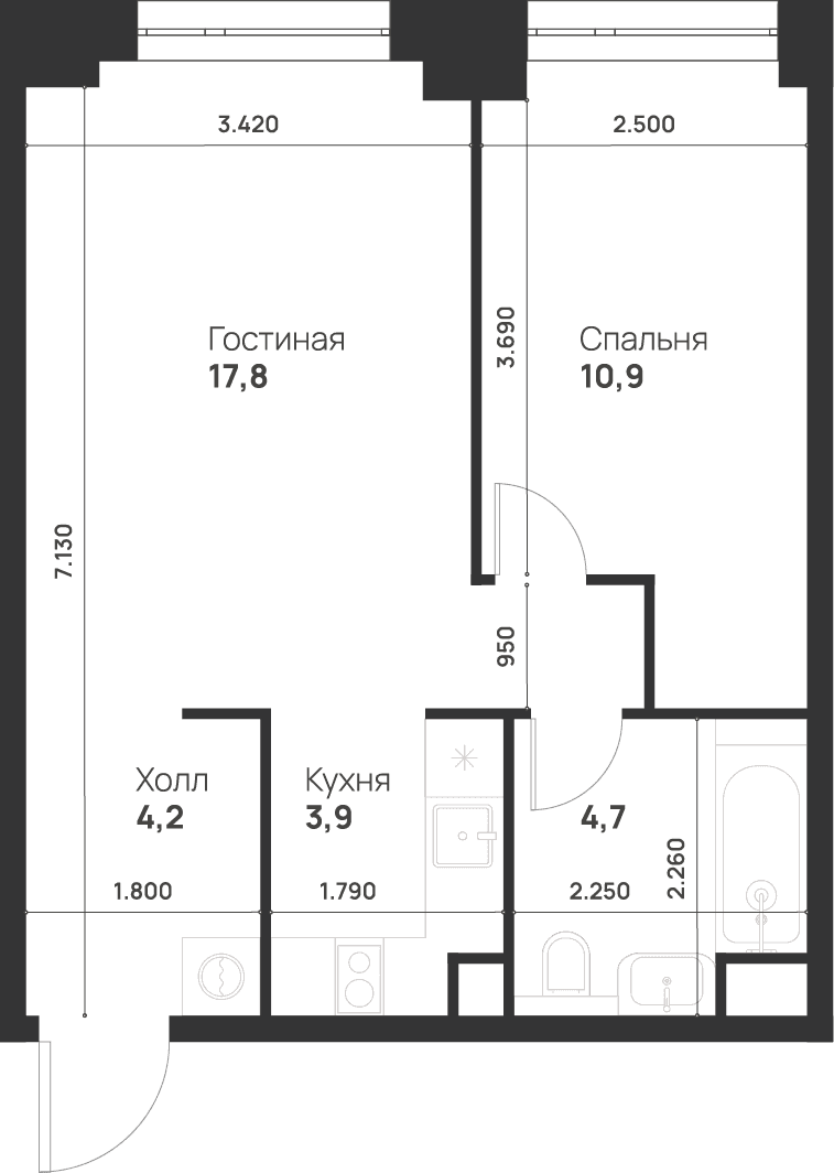 Voice Towers Москва — планировка 1