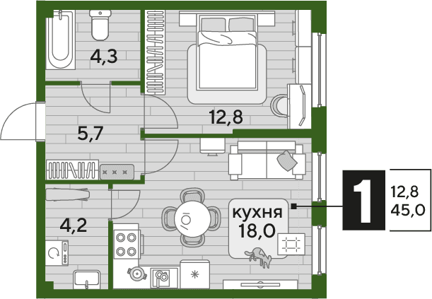 DOGMA PARK Краснодар — планировка 1