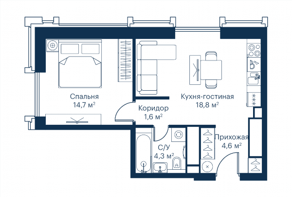 City Bay Москва — планировка 1