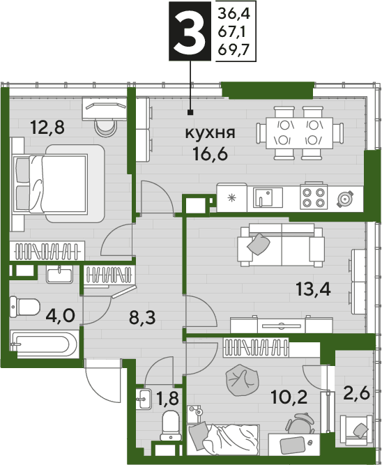 DOGMA PARK Краснодар — планировка 3