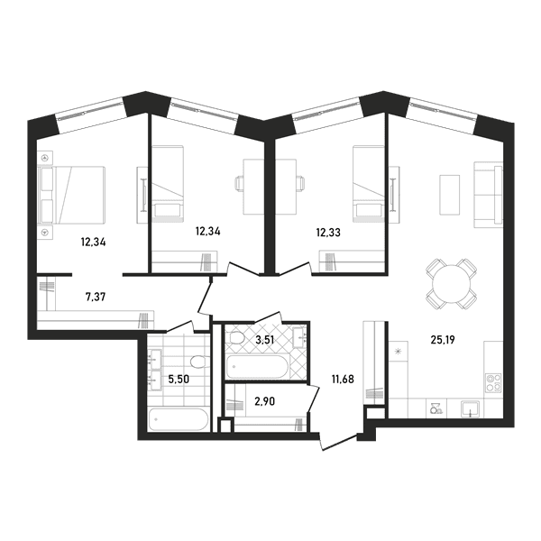 REPUBLIC Москва — планировка 3