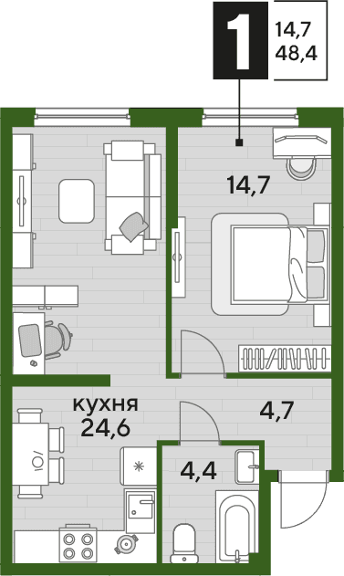 DOGMA PARK Краснодар — планировка 1