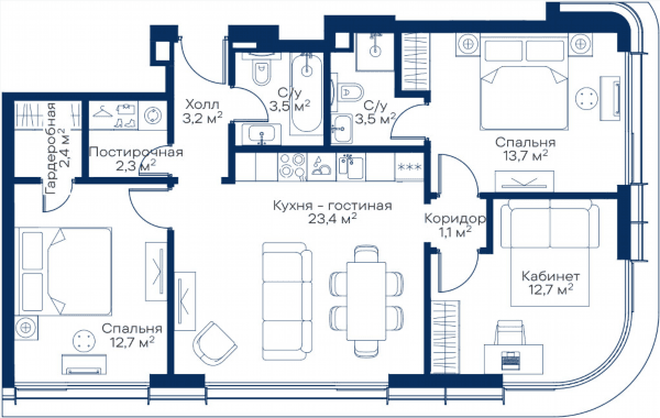 City Bay Москва — планировка 3