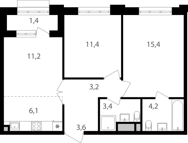 Михалковский Москва — планировка 3