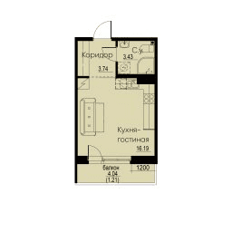 iD Murino II Санкт-Петербург — планировка Студия