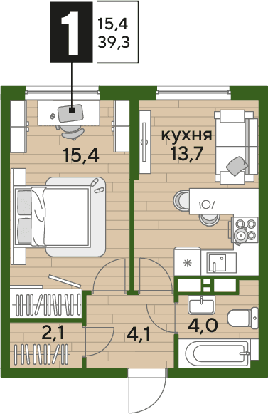 DOGMA PARK Краснодар — планировка 1