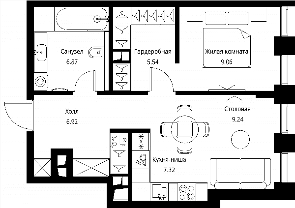 City Bay Москва — планировка 1