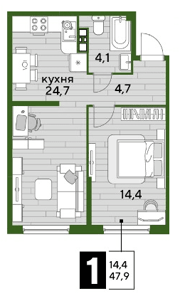 DOGMA PARK Краснодар — планировка 1