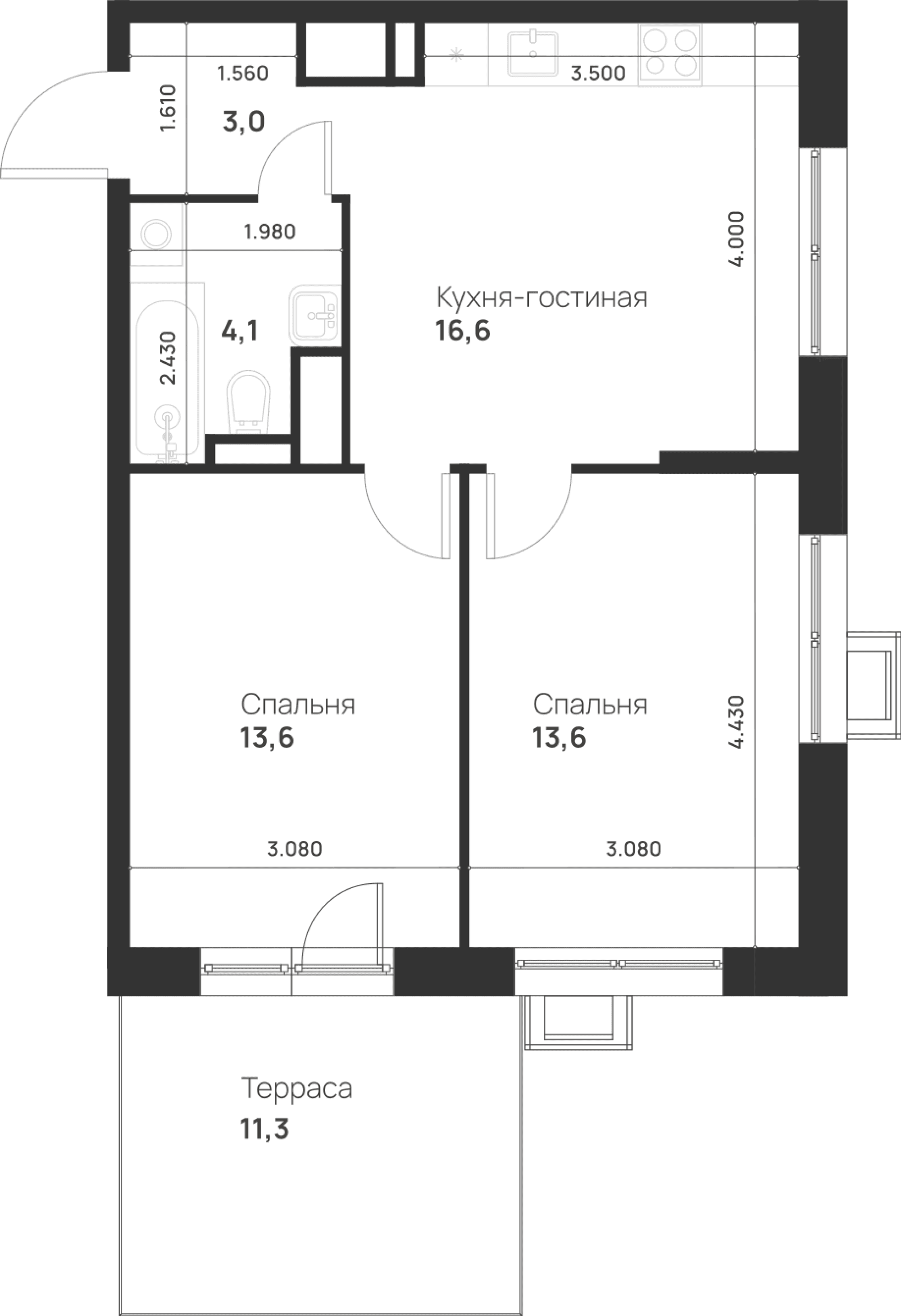 Foreville Москва — планировка 2