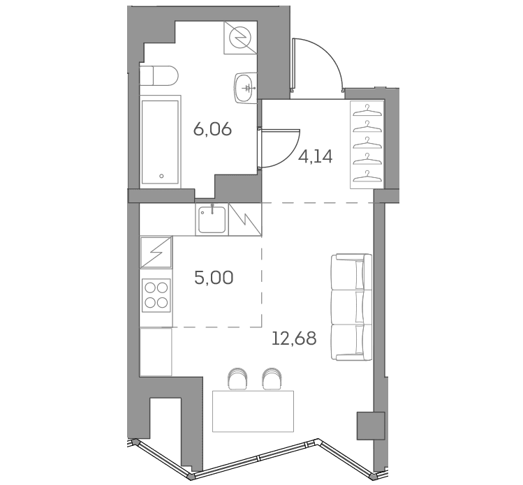 Аквилон BESIDE 2.0 Москва — планировка 1