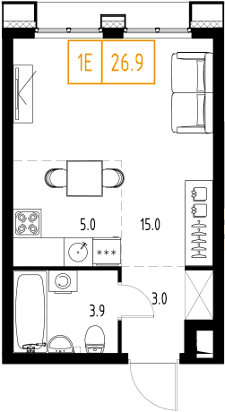 Skolkovo ONE Москва — планировка 1