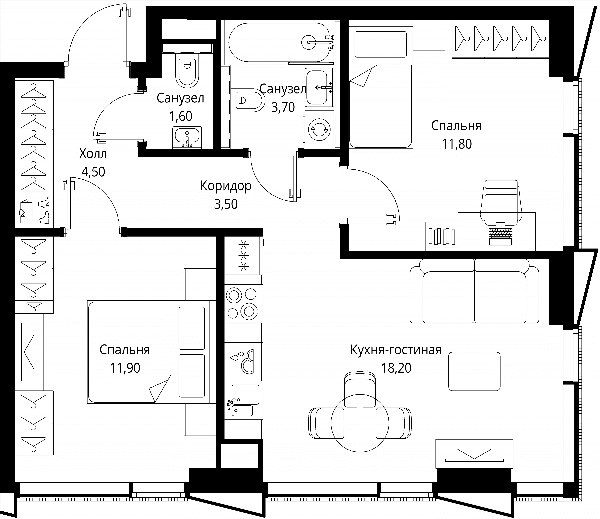 Cityzen Москва — планировка 2