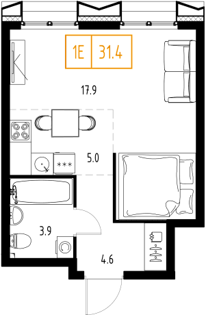 Skolkovo ONE Москва — планировка 1
