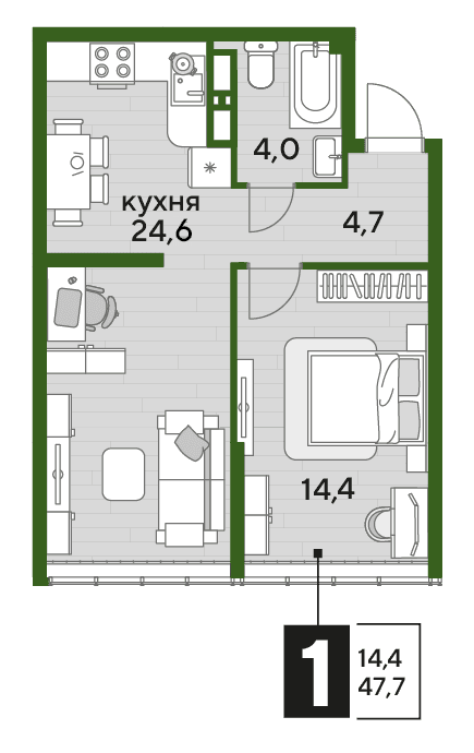 DOGMA PARK Краснодар — планировка 1