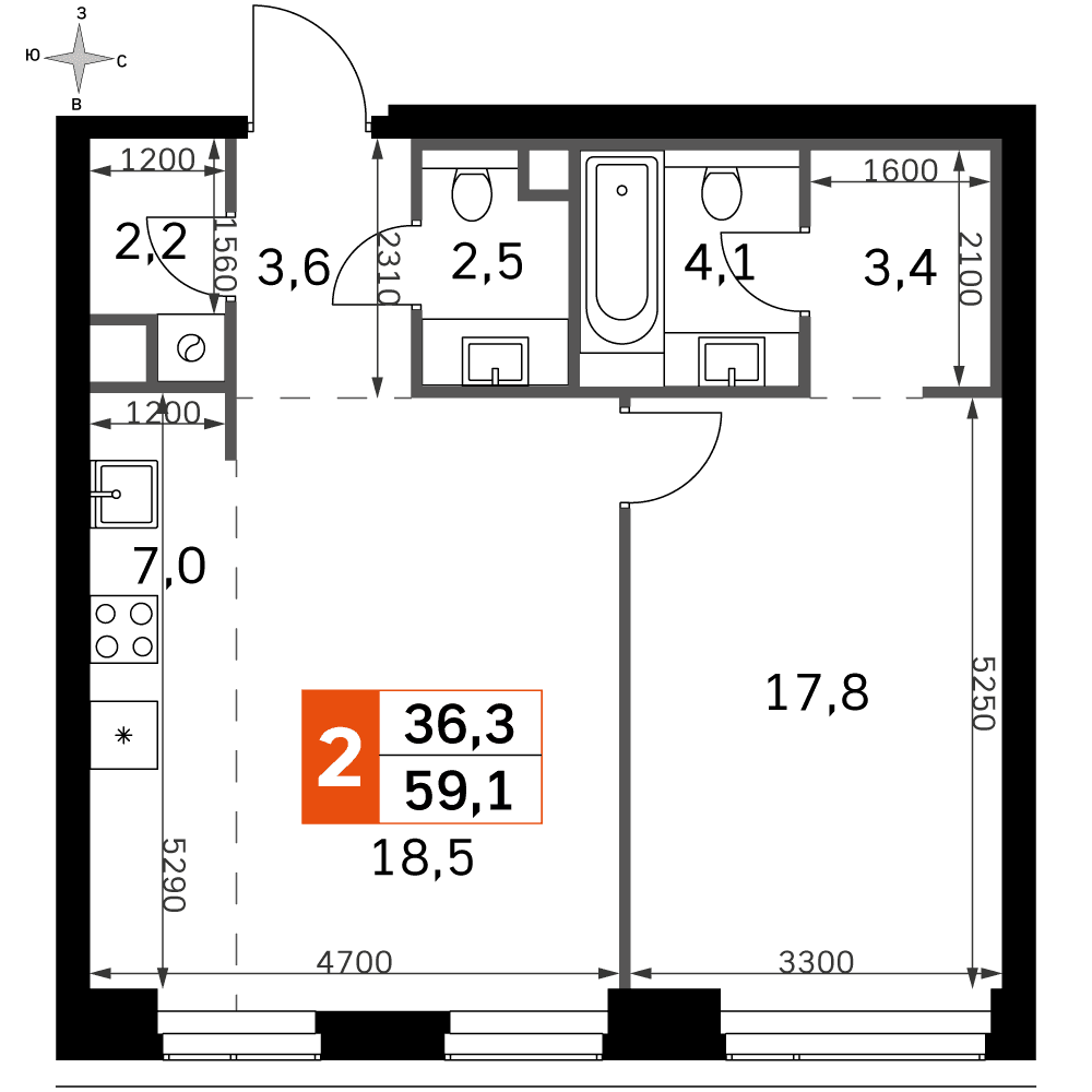 Amber City Москва — планировка 2