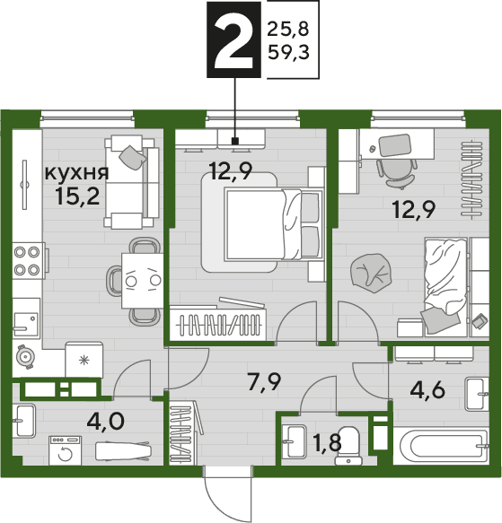 DOGMA PARK Краснодар — планировка 2