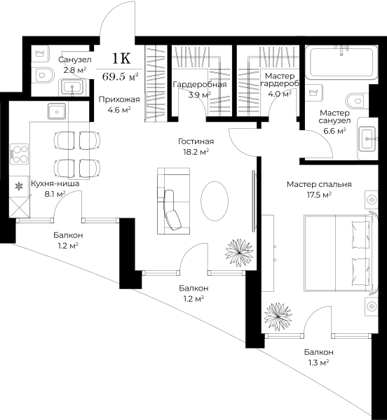 Opus-home Москва — планировка 1