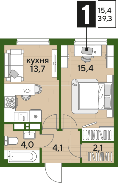 DOGMA PARK Краснодар — планировка 1