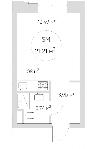 Nice loft Москва — планировка Студия