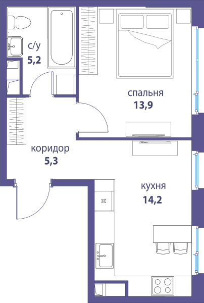 Символ, Независимость Москва — планировка 1