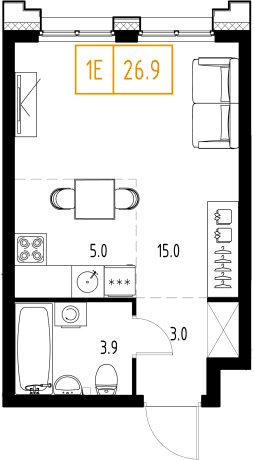 Skolkovo ONE Москва — планировка 1