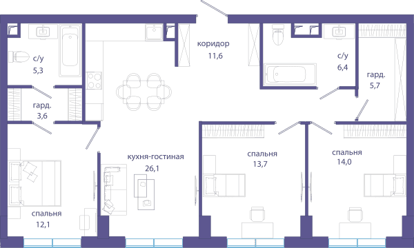 Событие, Событие 4 Москва — планировка 3