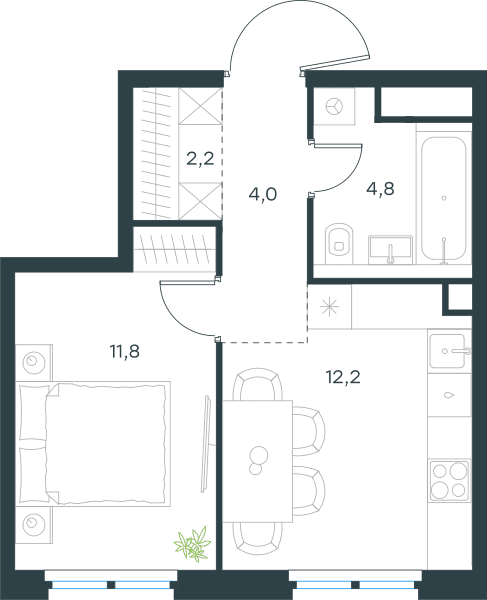 Level Нижегородская Москва — планировка 1