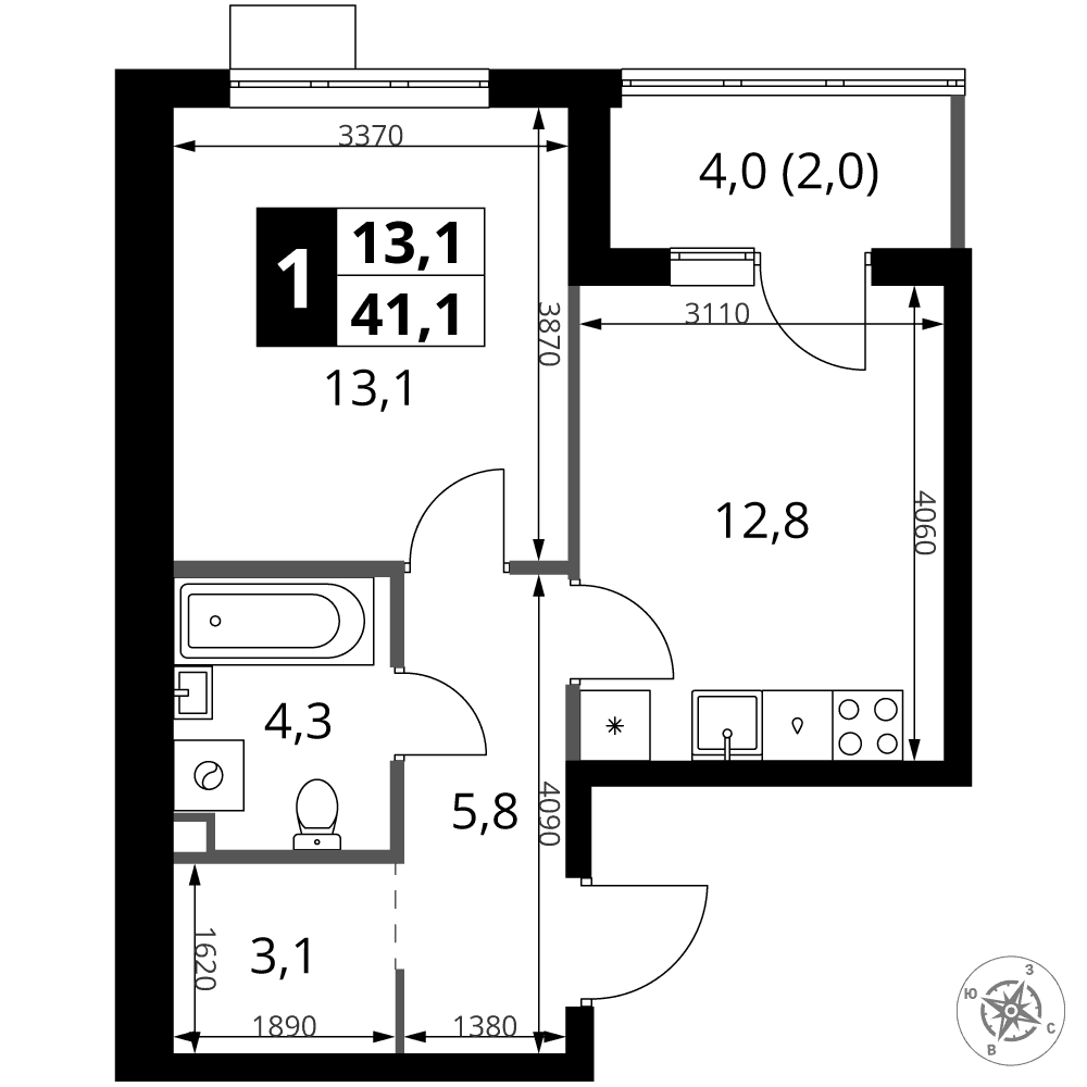 1-й Ясеневский Москва — планировка 1