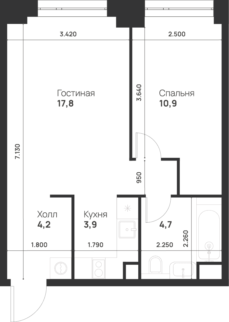 Voice Towers Москва — планировка 1