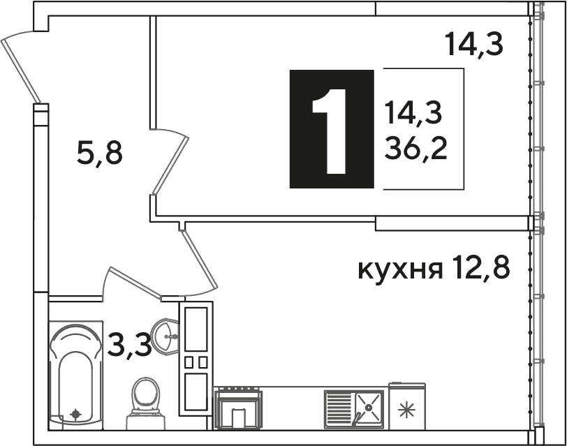 Самолёт Краснодар — планировка 1