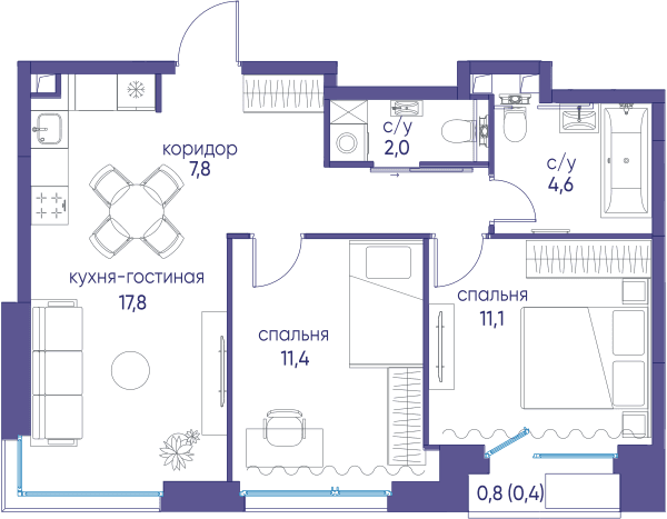 Остров, Остров.6 Москва — планировка 2