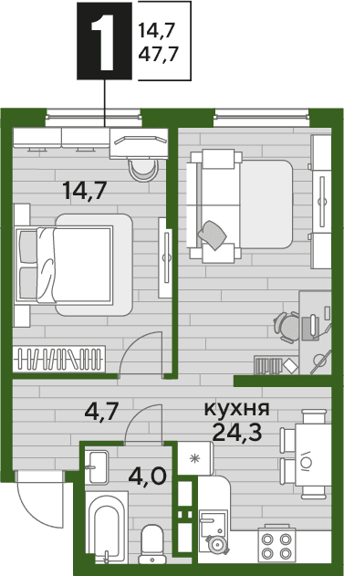 DOGMA PARK Краснодар — планировка 1