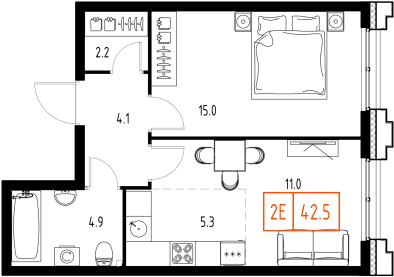 Skolkovo ONE Москва — планировка 2
