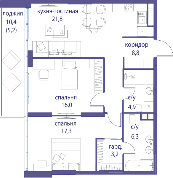 Остров, Остров.4 Москва — планировка 2