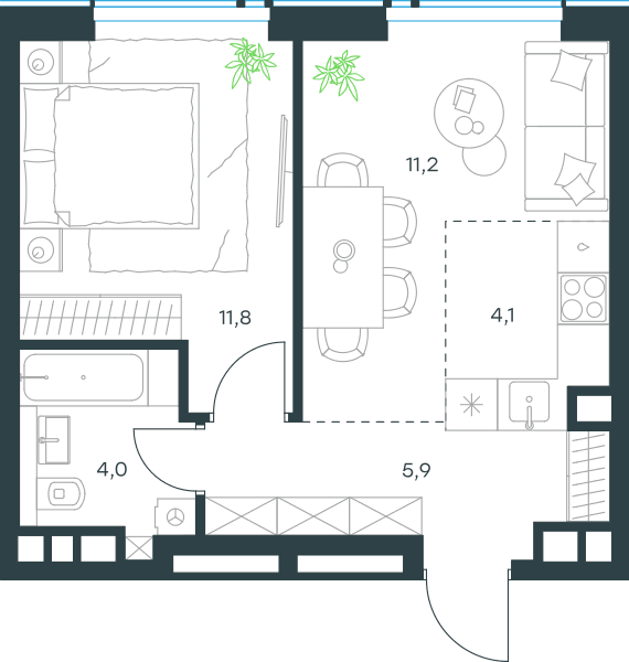 Level Причальный Москва — планировка 2