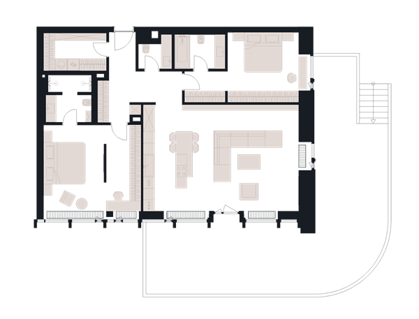 Victory Park Residence Москва — планировка 3