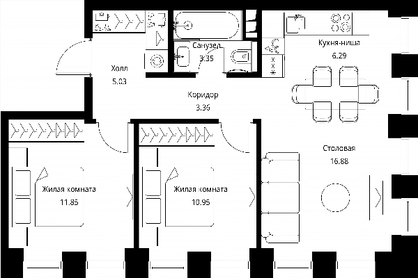 City Bay Москва — планировка 2