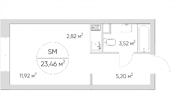 Nice loft Москва — планировка Студия