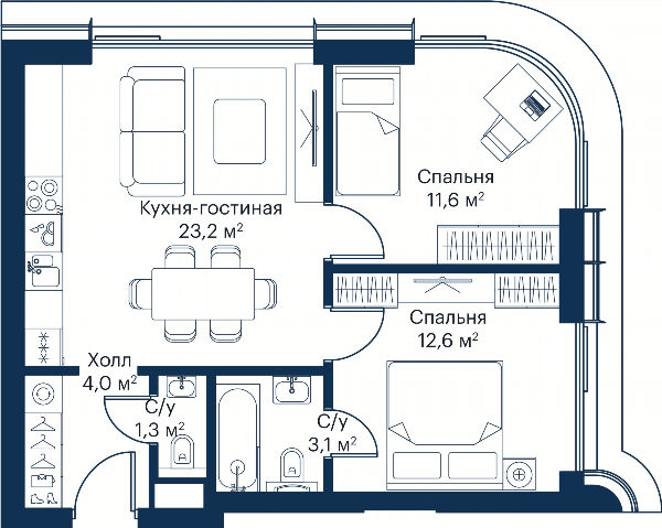 City Bay Москва — планировка 2