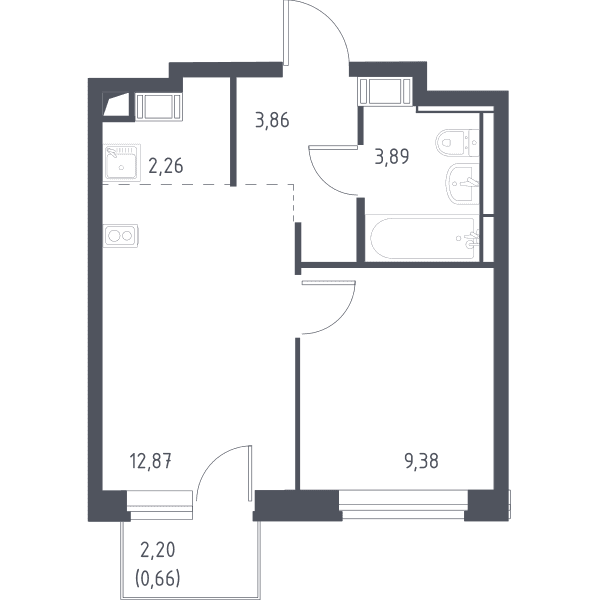 Прибрежный Парк Москва — планировка 1