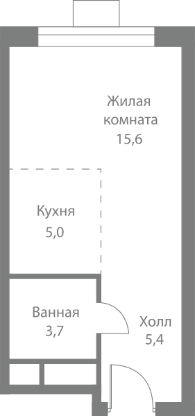 Stellar City Москва — планировка Студия