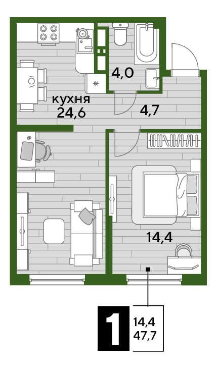 DOGMA PARK Краснодар — планировка 1