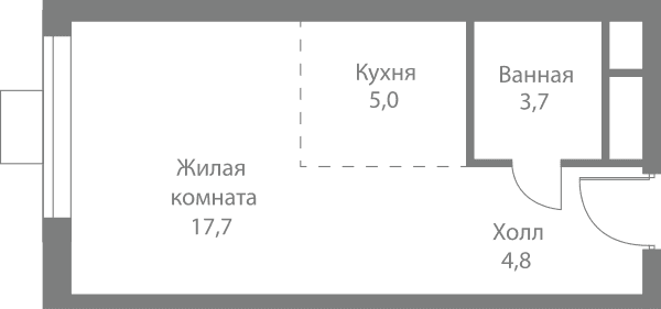 Stellar City Москва — планировка Студия