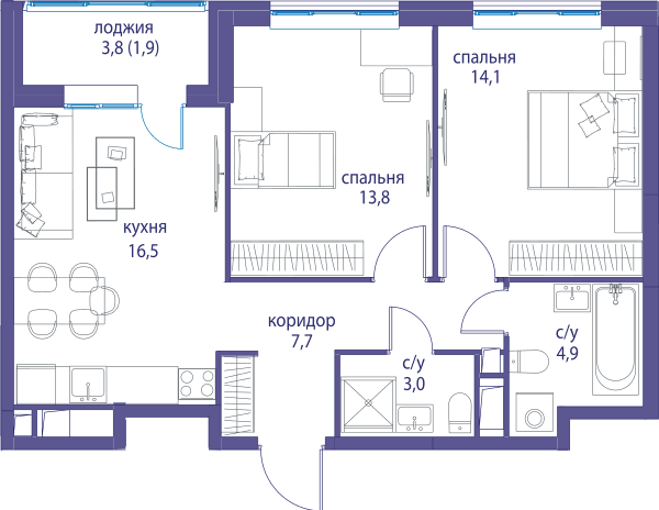 Остров, Остров.5 Москва — планировка 2