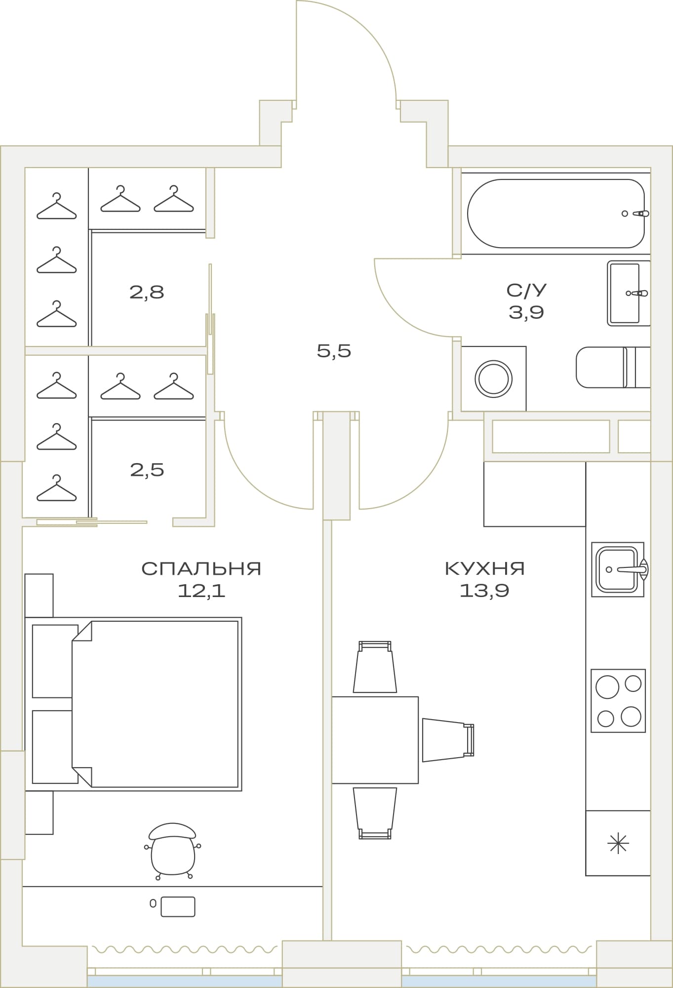 Детали Москва — планировка 1