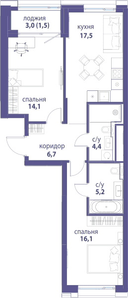Символ, Вдохновение Москва — планировка 2