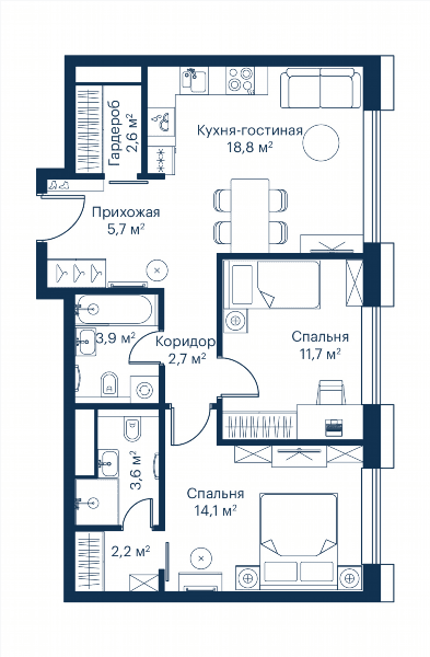City Bay Москва — планировка 2
