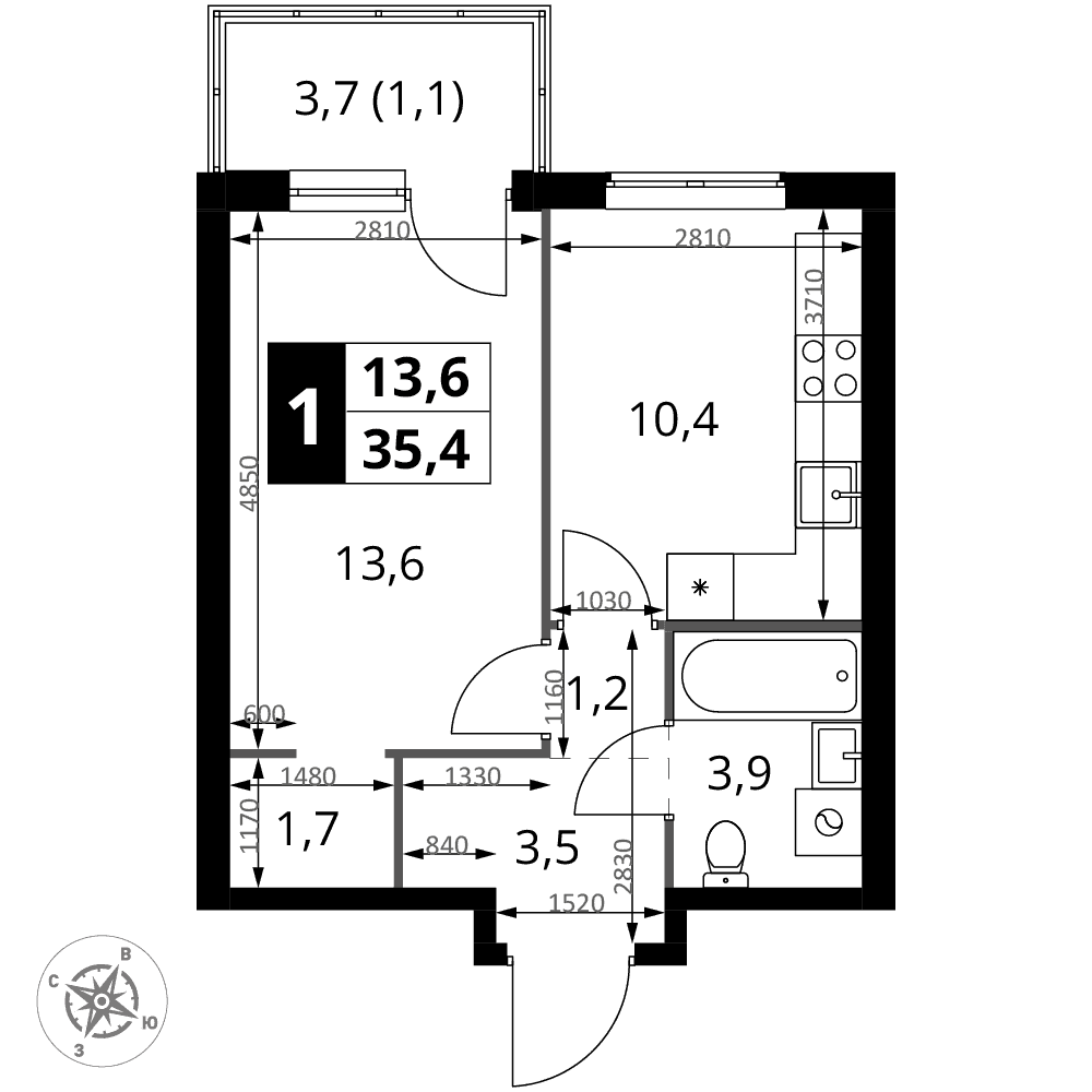 1-й Измайловский Москва — планировка 1